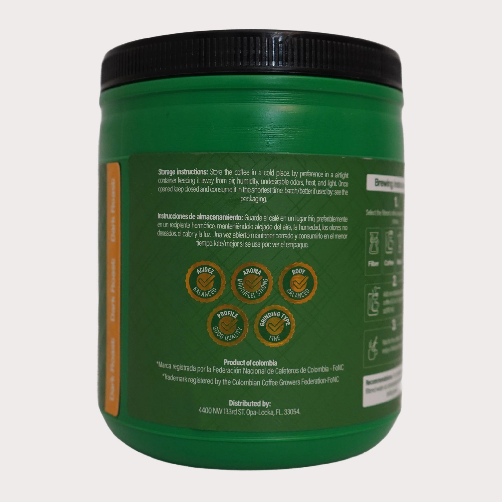 Image of Ziva Premium Coffee – Dark Roast Espresso, 100% Café de Colombia (640g)